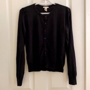 H&M Buttoned Cotton Sweater Black Size S